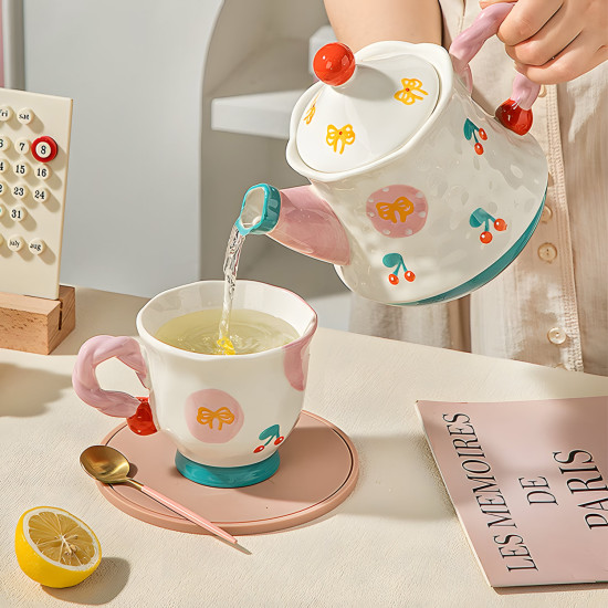 Porcelain Teapot & Cup Set 2 Pcs